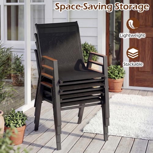 Stackable patio chairs - stackable, 2-pack