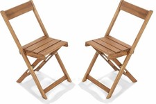 Pack of 2 Folding Acacia